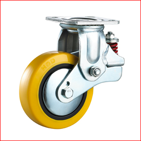 VI-D1-PUY-PT Spring Loaded PU Caster Wheels